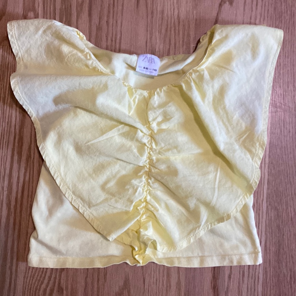 Zara Yellow Crop Top Size 9-10